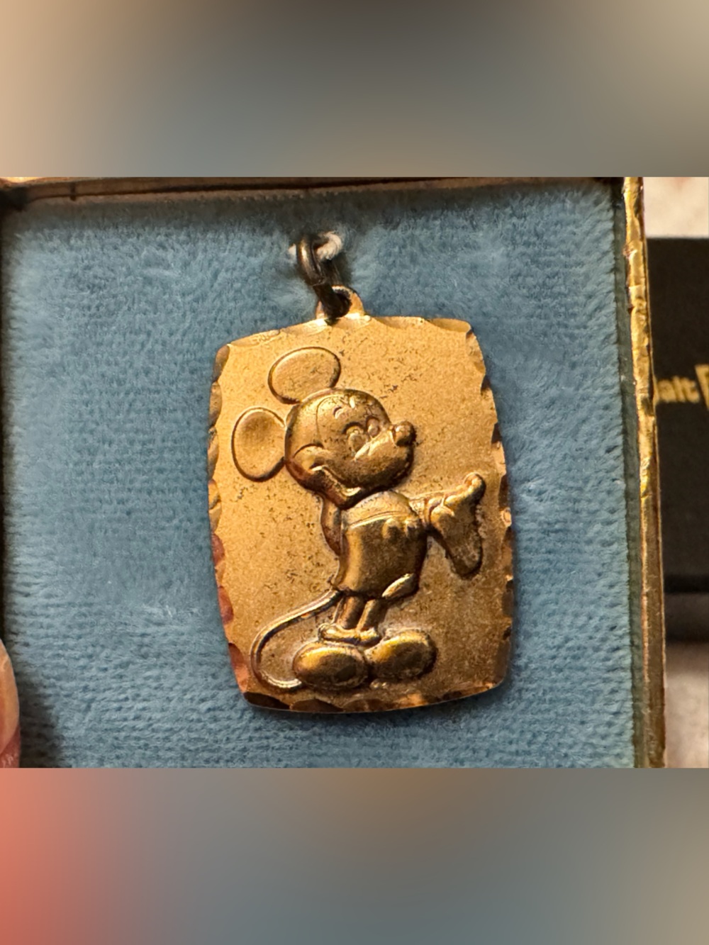 Vintage Sterling Silver Rare Mickey Mouse Charm in Original Box 1973